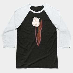 White Tulip Baseball T-Shirt